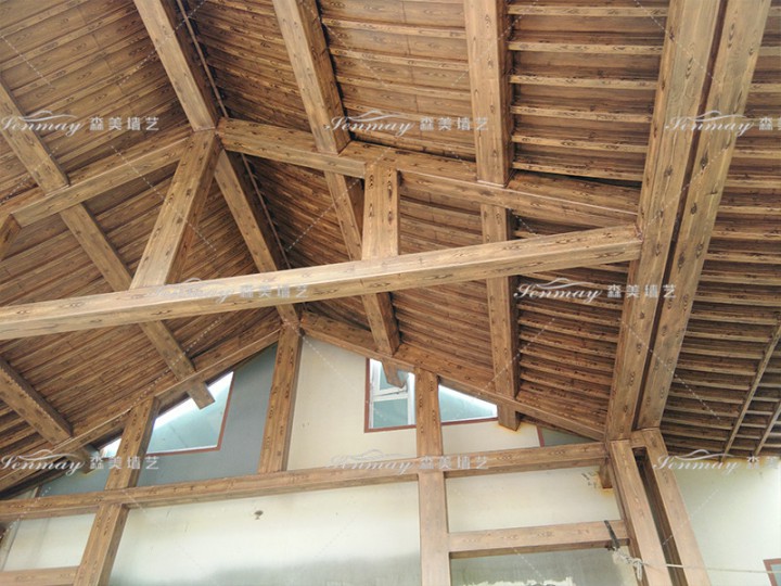 钢构门头木纹漆施工 钢构门头木纹漆施工